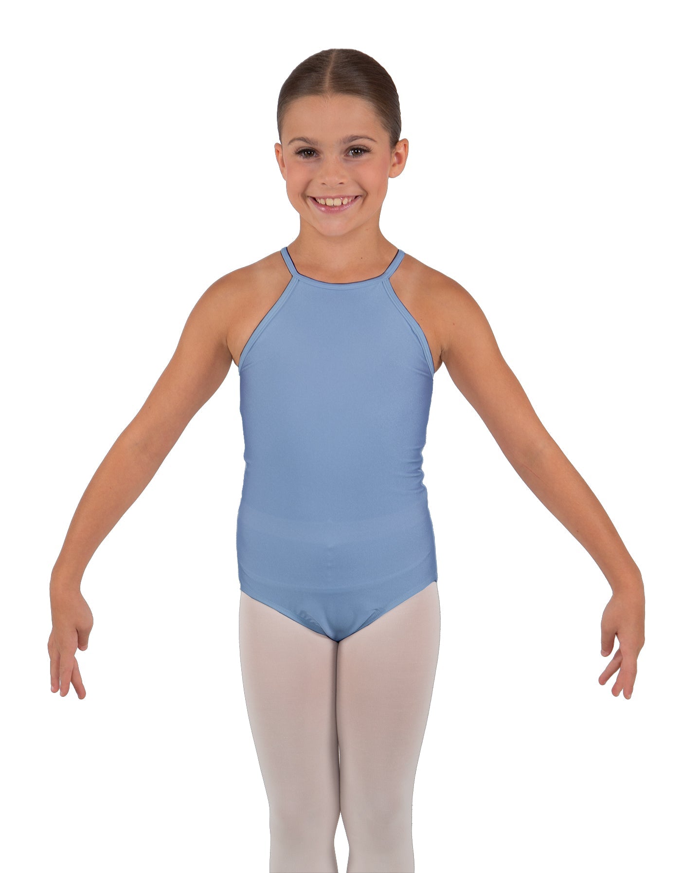 Solid Lycra Halter Binding Leotard