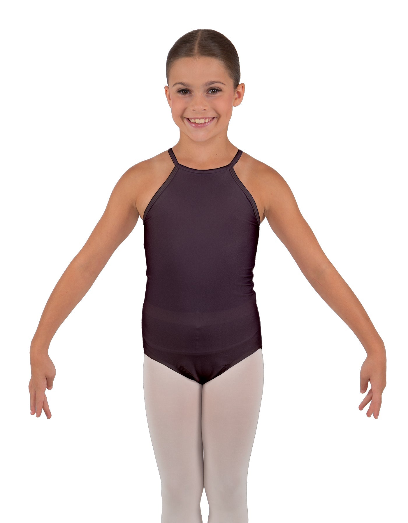 Solid Lycra Halter Binding Leotard
