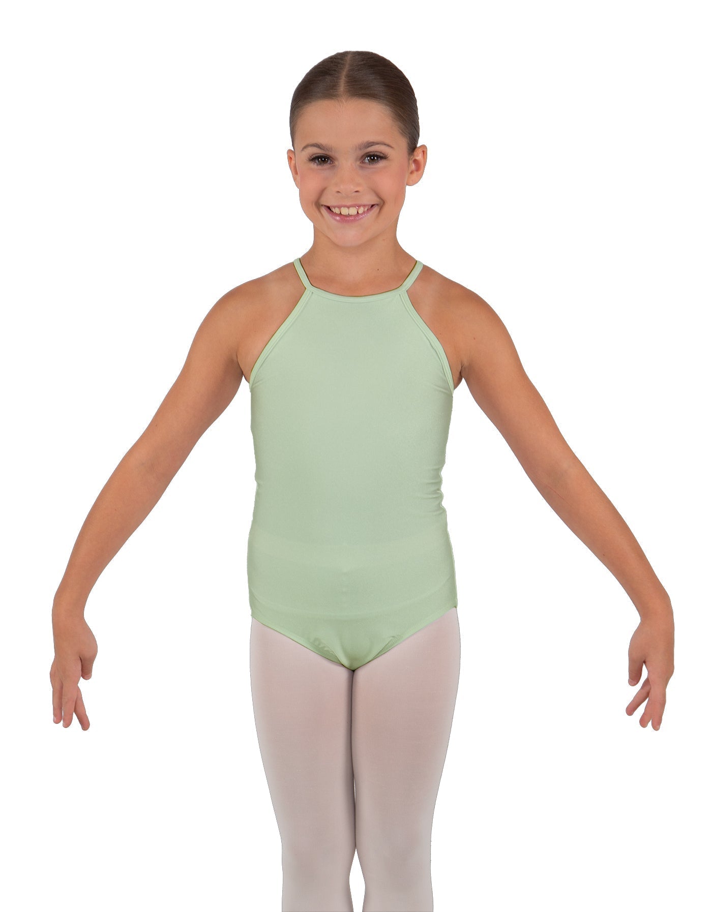 Solid Lycra Halter Binding Leotard