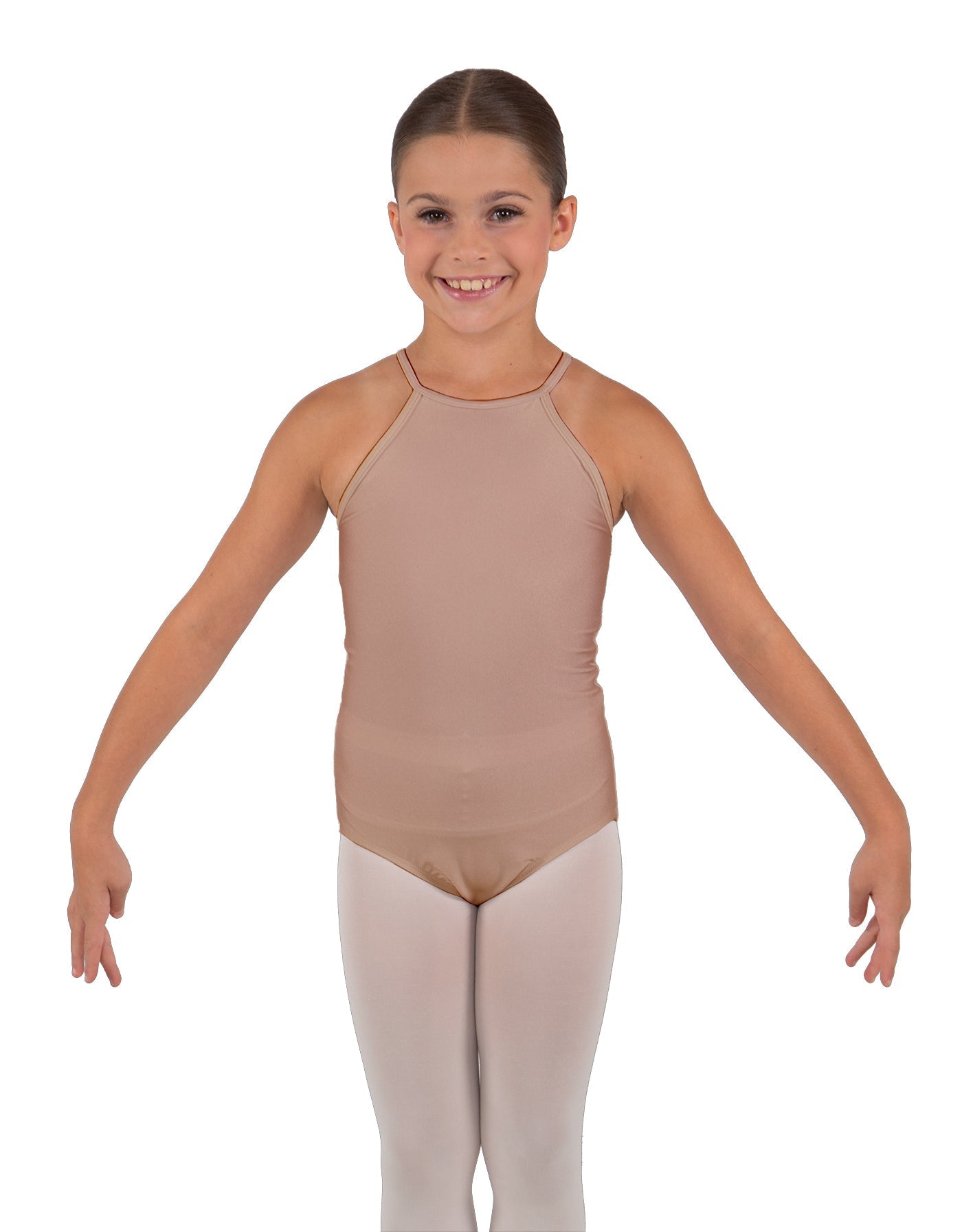 Solid Lycra Halter Binding Leotard