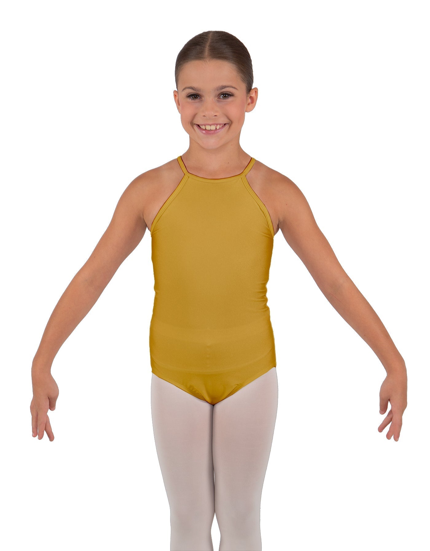 Solid Lycra Halter Binding Leotard
