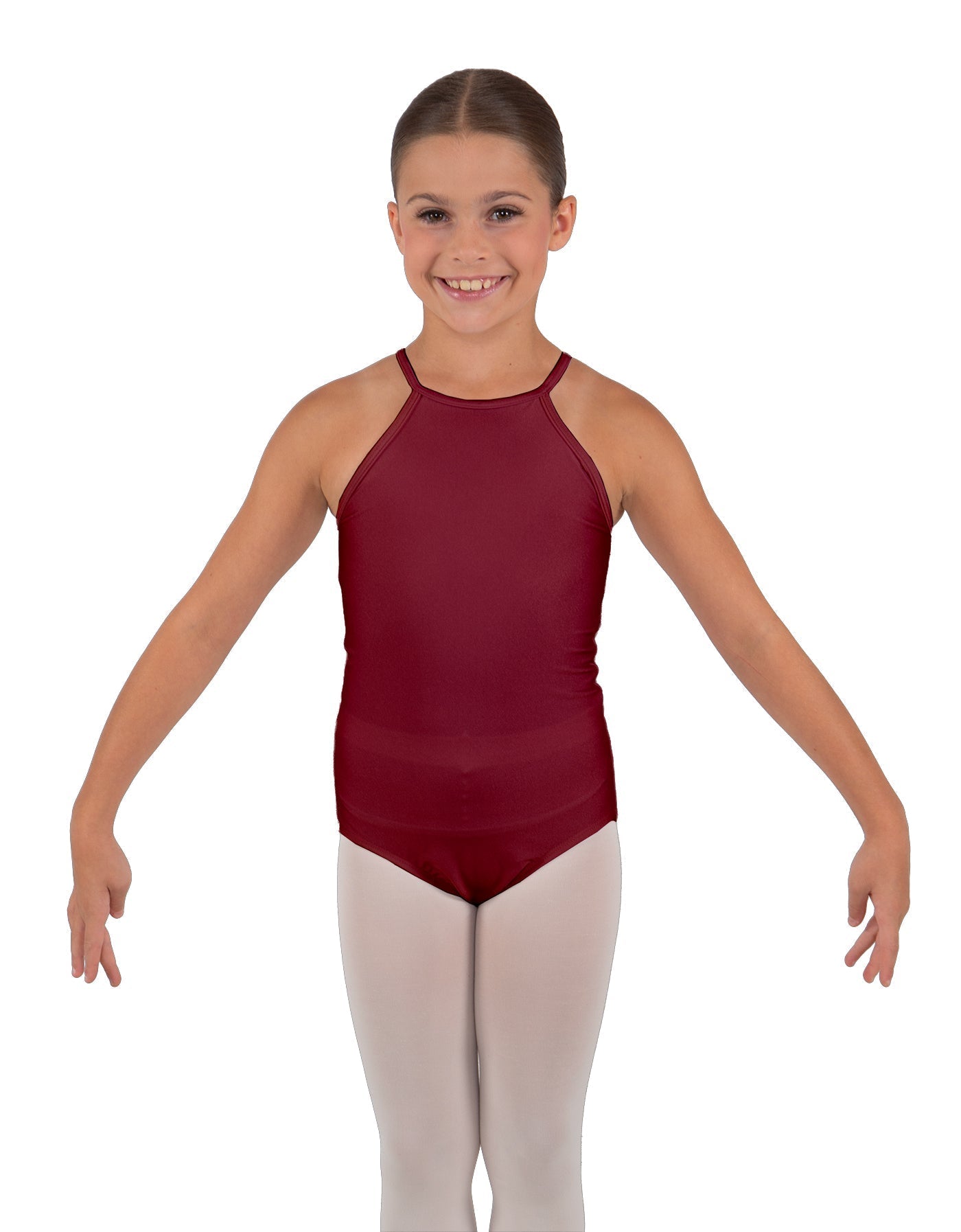 Solid Lycra Halter Binding Leotard