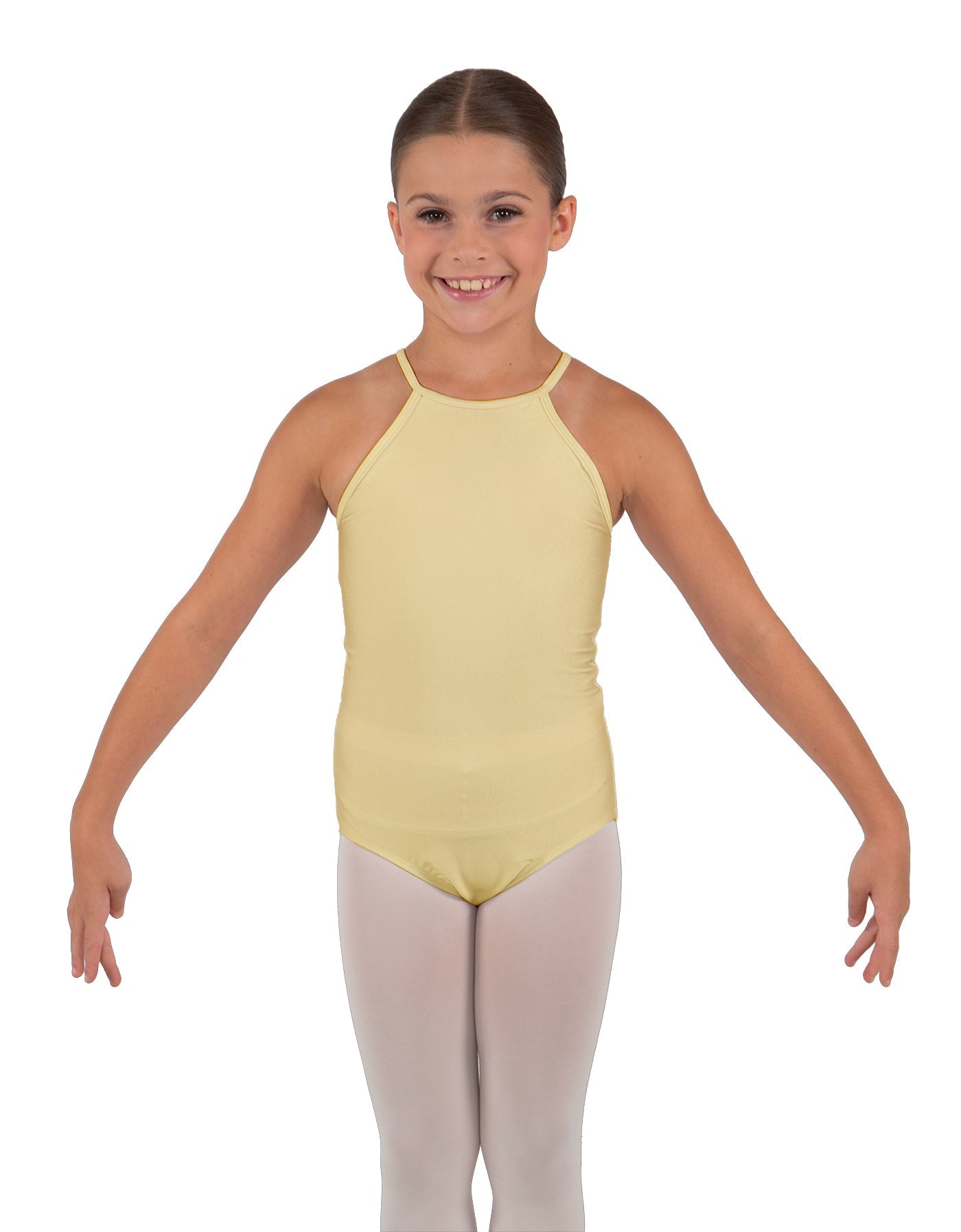 Solid Lycra Halter Binding Leotard