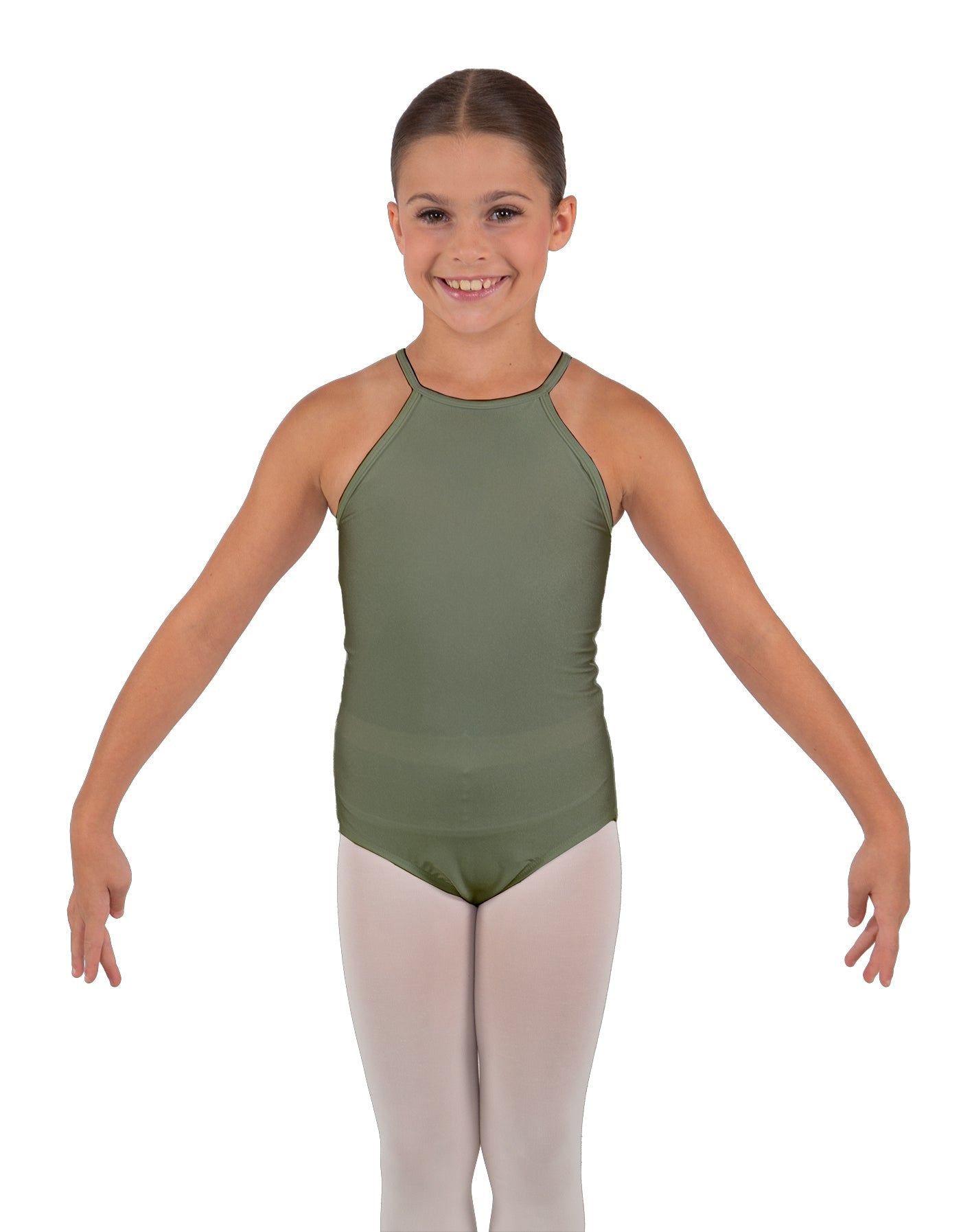 Solid Lycra Halter Binding Leotard