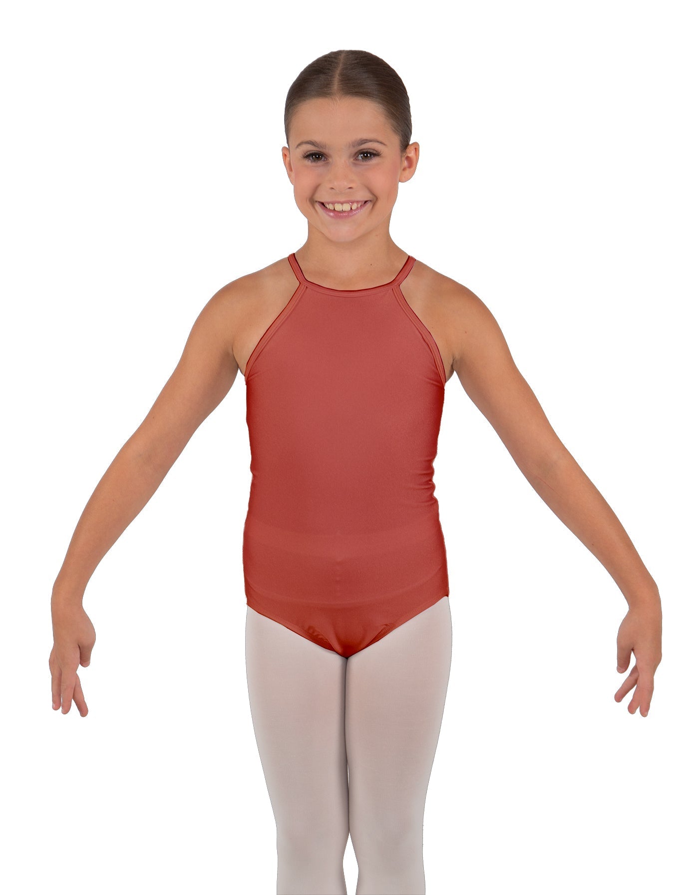 Solid Lycra Halter Binding Leotard