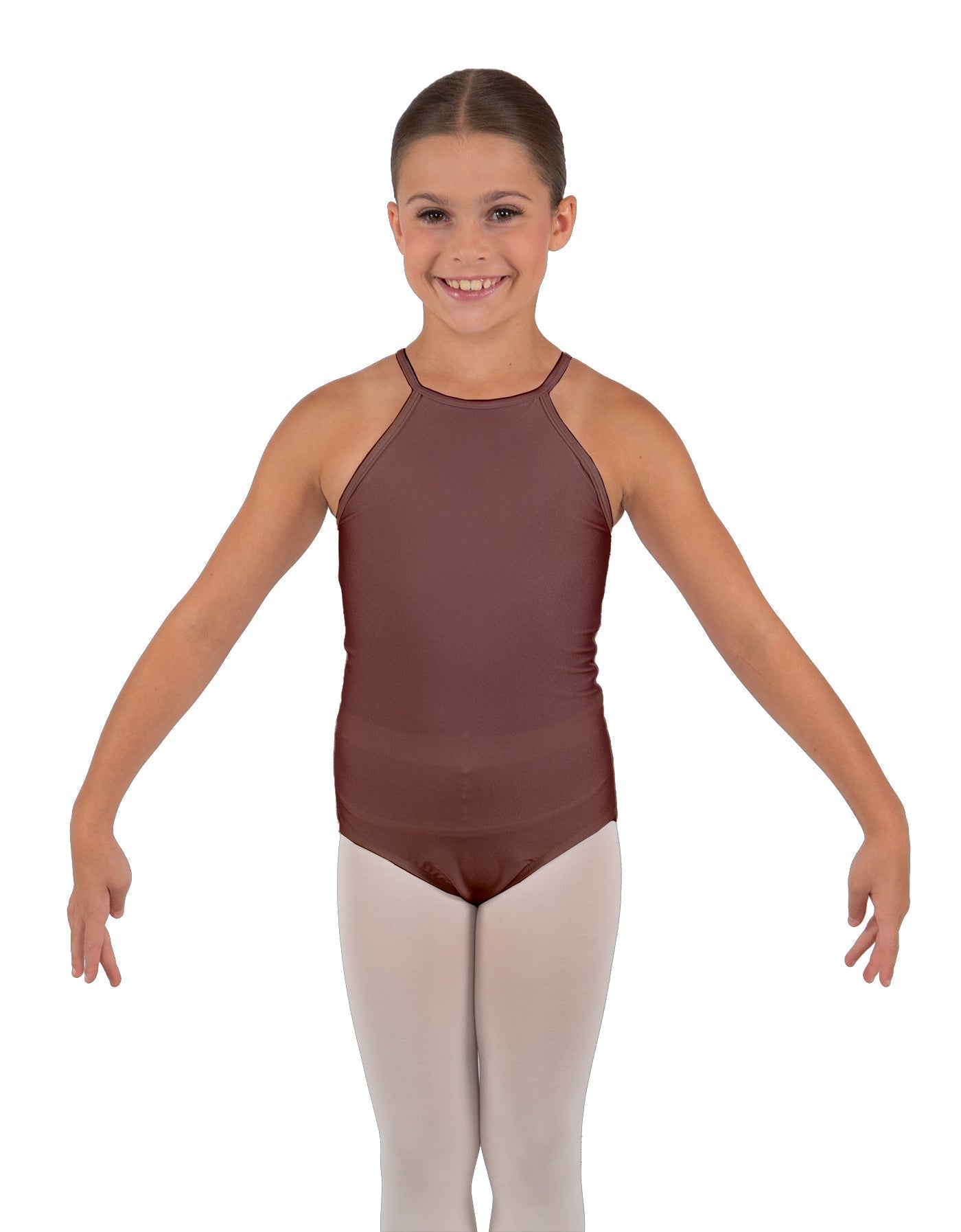 Solid Lycra Halter Binding Leotard