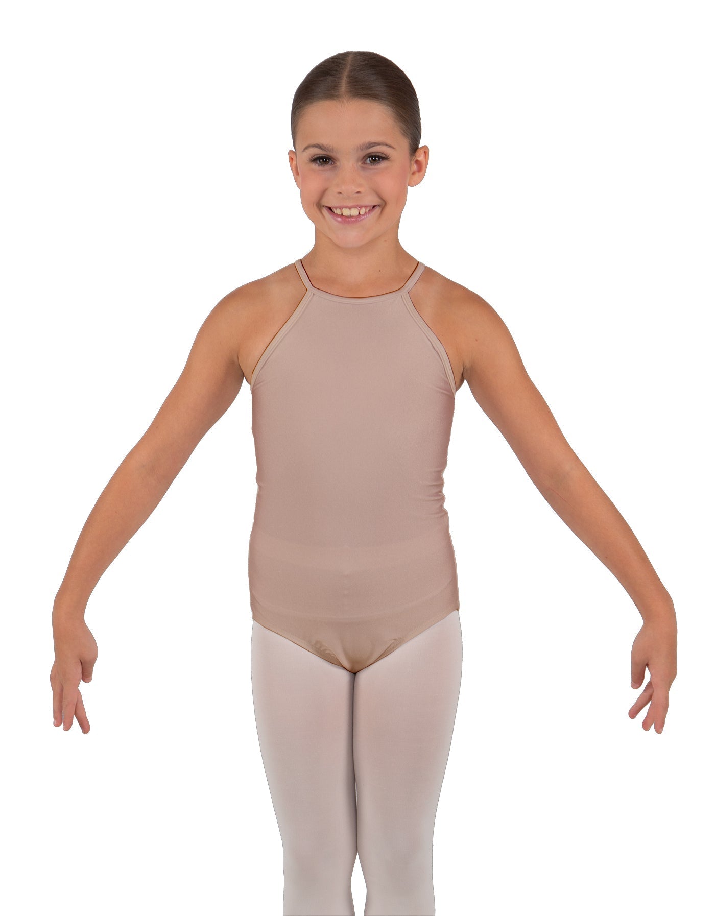 Solid Lycra Halter Binding Leotard