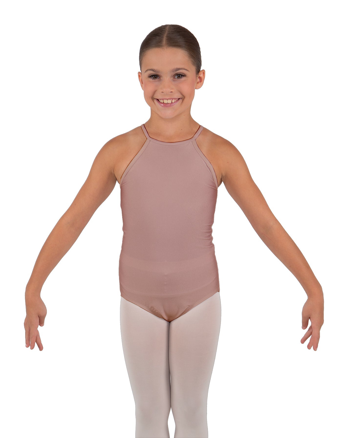 Solid Lycra Halter Binding Leotard