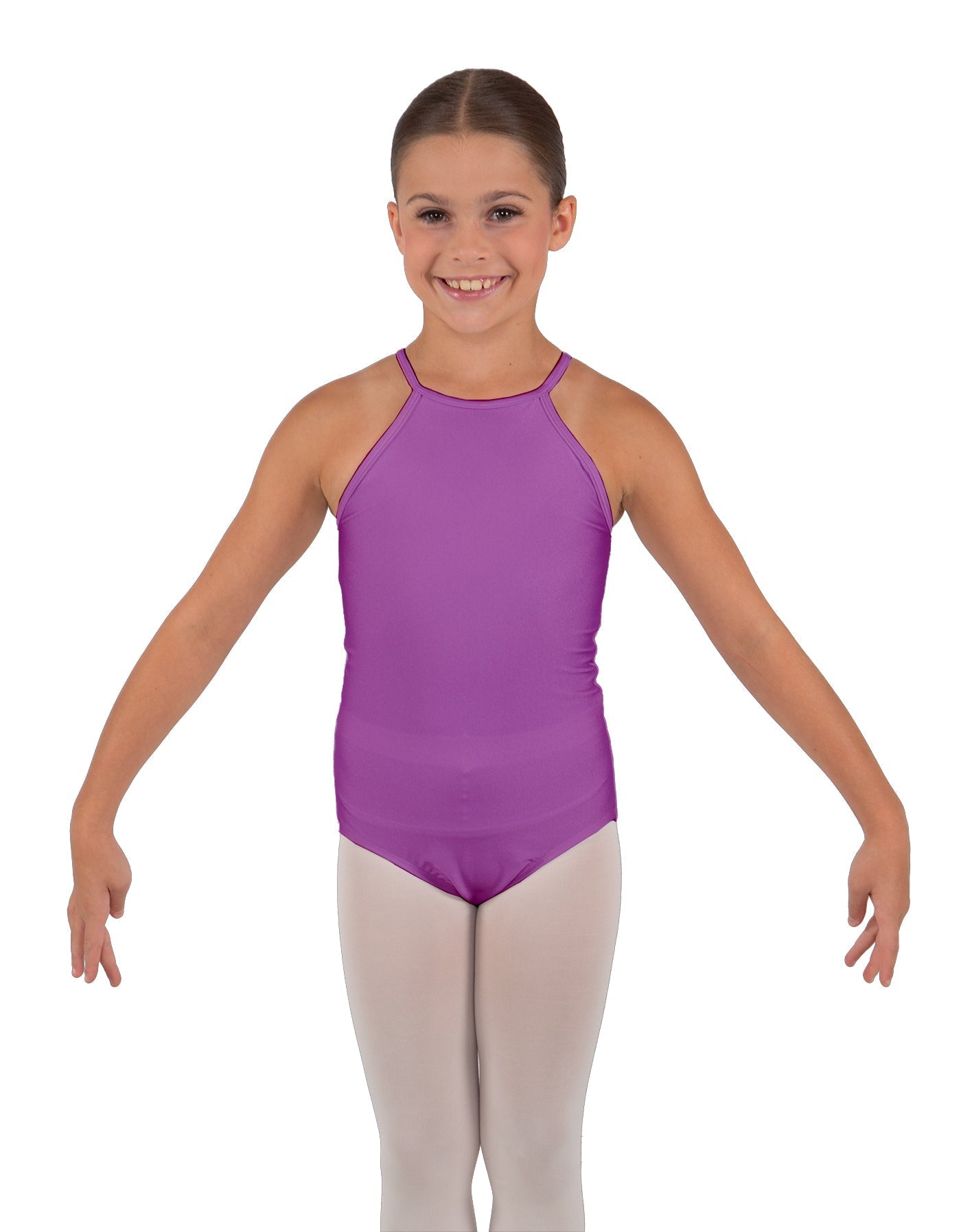Solid Lycra Halter Binding Leotard
