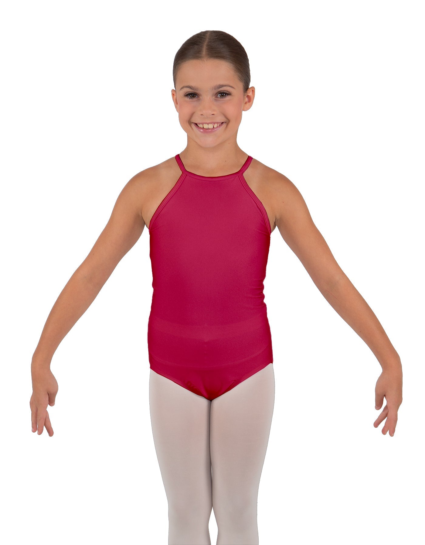 Solid Lycra Halter Binding Leotard