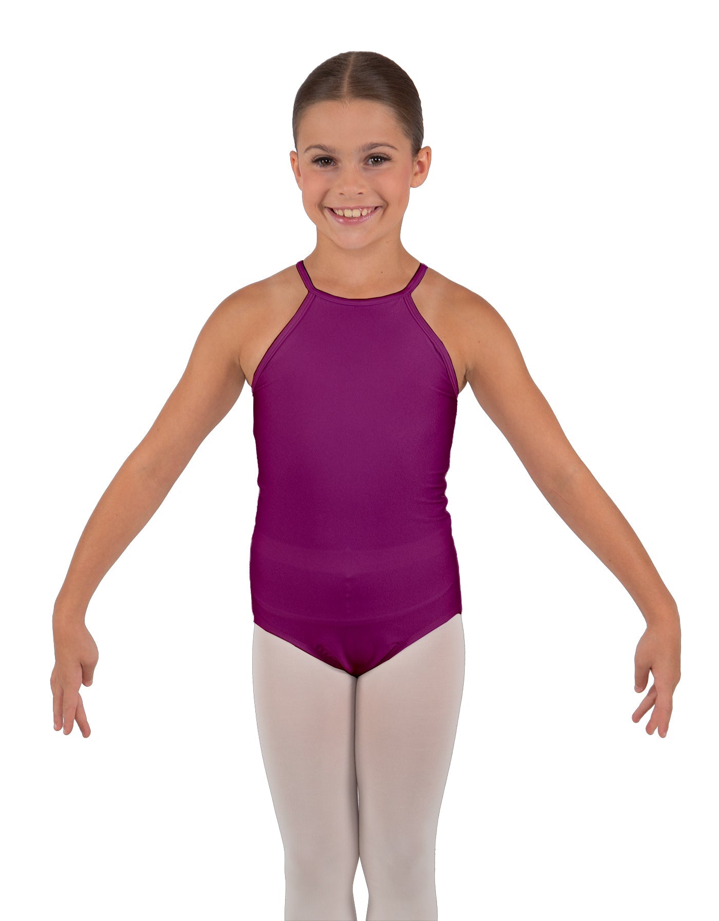 Solid Lycra Halter Binding Leotard