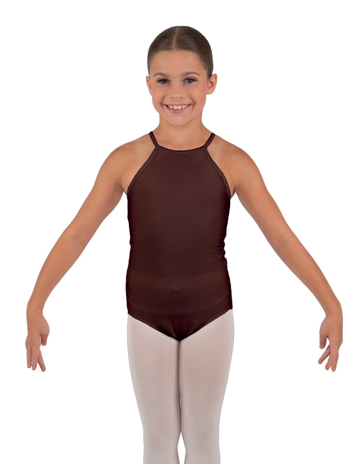 Solid Lycra Halter Binding Leotard