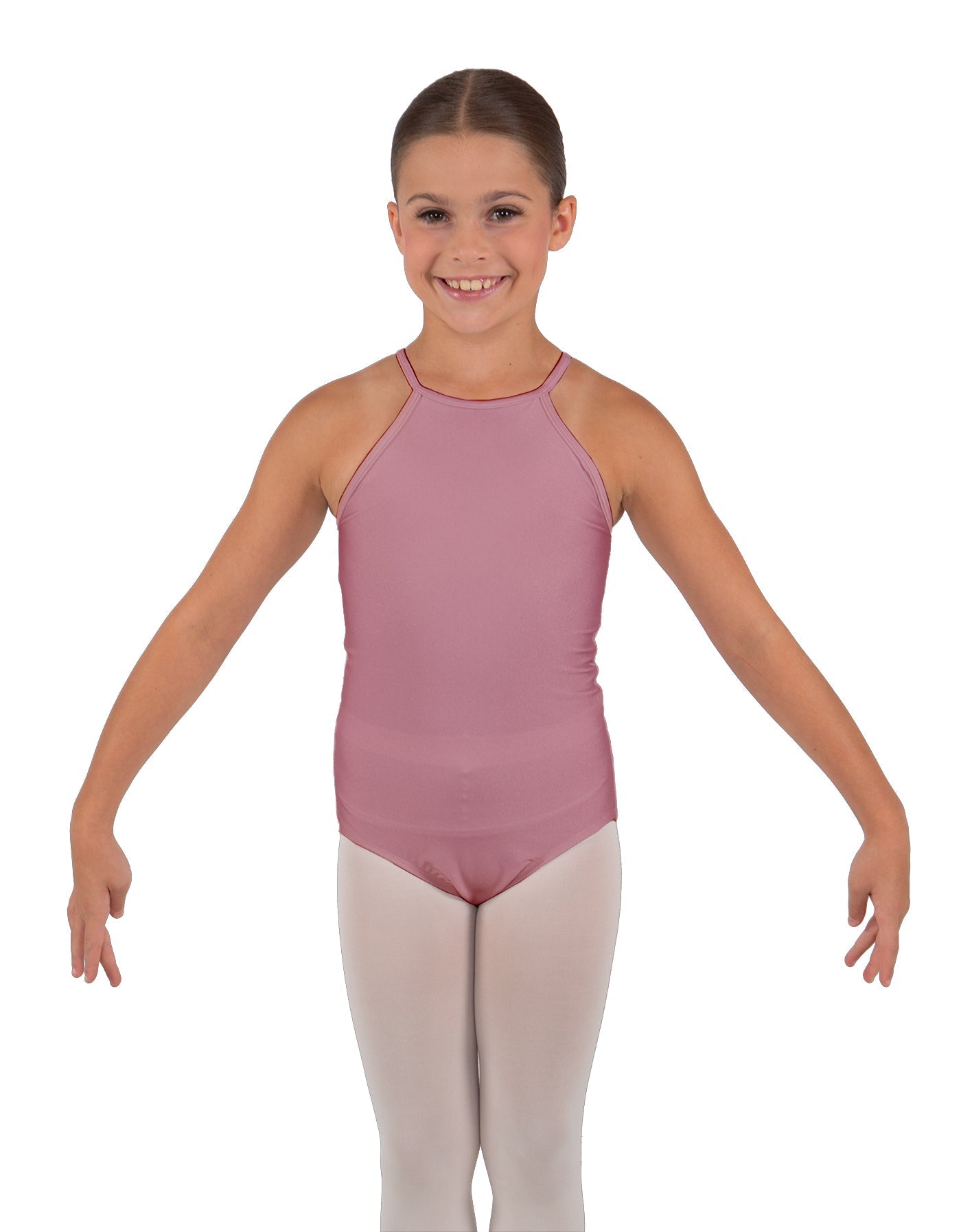 Solid Lycra Halter Binding Leotard