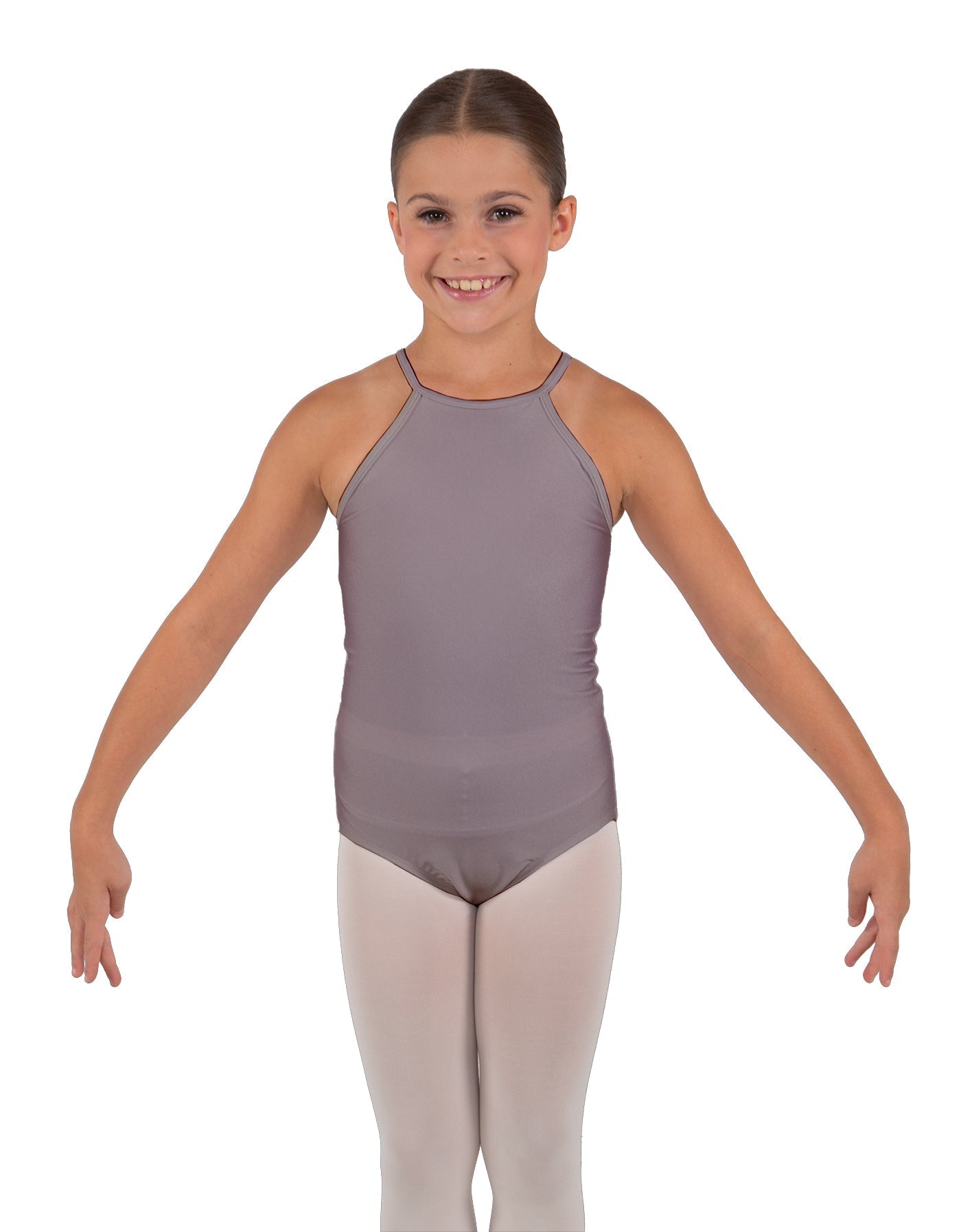 Solid Lycra Halter Binding Leotard