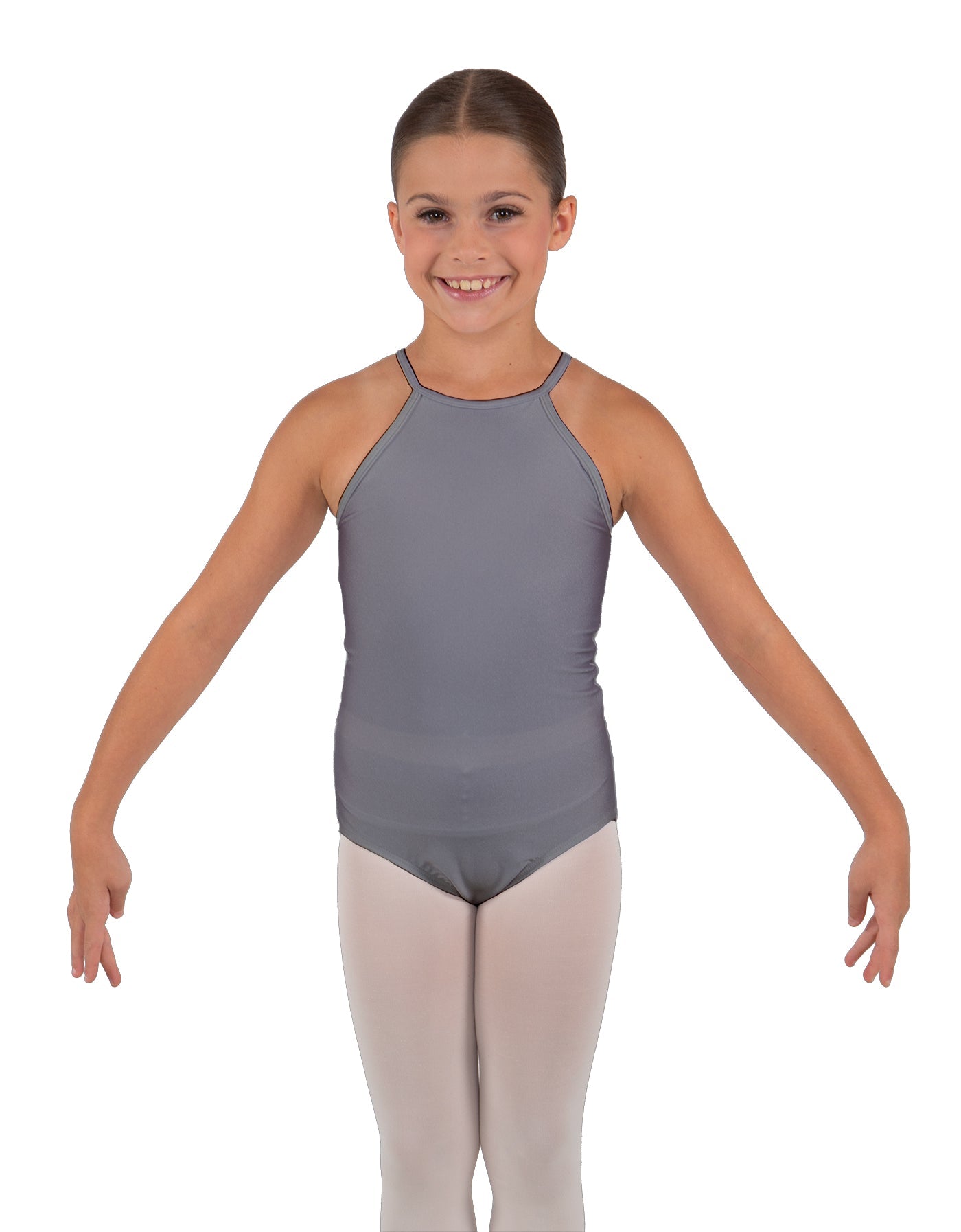 Solid Lycra Halter Binding Leotard