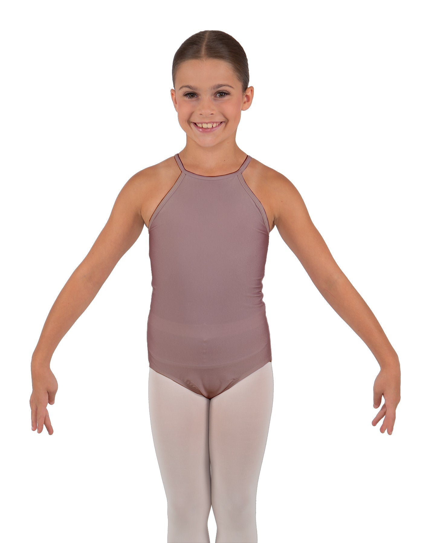 Solid Lycra Halter Binding Leotard