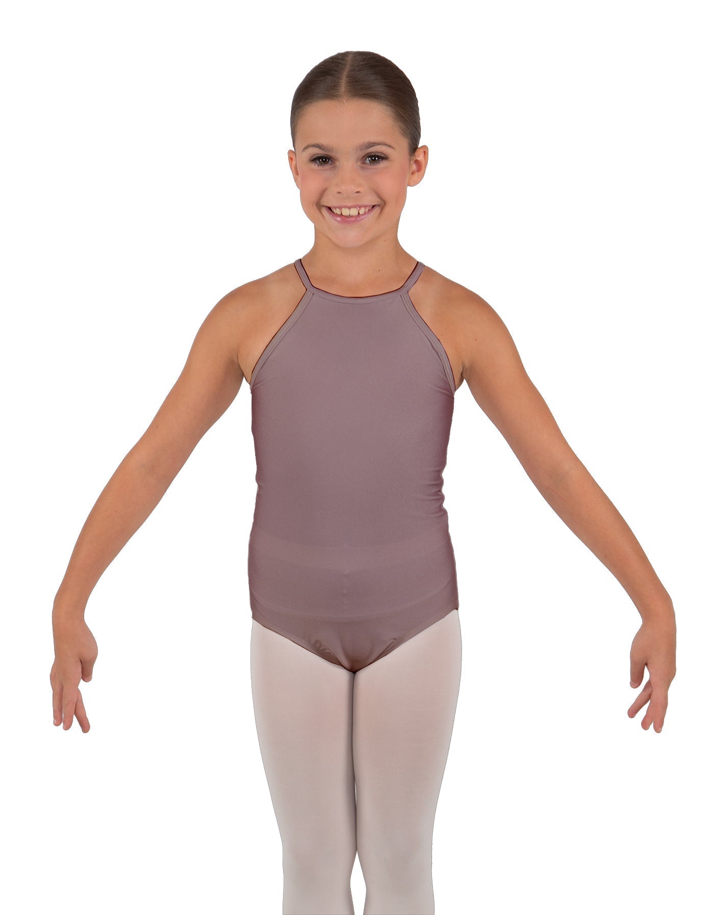 Solid Lycra Halter Binding Leotard