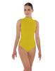 Solid Lycra Tneck Sleeveless Open Back Leotard