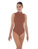 Solid Lycra Tneck Sleeveless Open Back Leotard