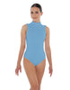 Solid Lycra Tneck Sleeveless Open Back Leotard