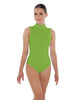 Solid Lycra Tneck Sleeveless Open Back Leotard