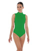 Solid Lycra Tneck Sleeveless Open Back Leotard