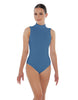 Solid Lycra Tneck Sleeveless Open Back Leotard