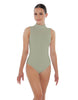 Solid Lycra Tneck Sleeveless Open Back Leotard