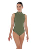 Solid Lycra Tneck Sleeveless Open Back Leotard
