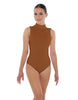 Solid Lycra Tneck Sleeveless Open Back Leotard
