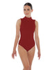 Solid Lycra Tneck Sleeveless Open Back Leotard