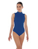 Solid Lycra Tneck Sleeveless Open Back Leotard