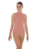 Solid Lycra Tneck Sleeveless Keyhole Back Leotard