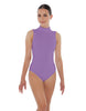 Solid Lycra Tneck Sleeveless Keyhole Back Leotard