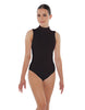 Solid Lycra Tneck Sleeveless Keyhole Back Leotard