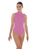 Solid Lycra Tneck Sleeveless Keyhole Back Leotard