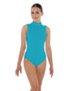 Solid Lycra Tneck Sleeveless Keyhole Back Leotard