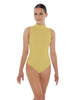 Solid Lycra Tneck Sleeveless Keyhole Back Leotard