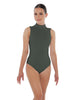 Solid Lycra Tneck Sleeveless Keyhole Back Leotard