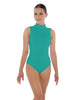 Solid Lycra Tneck Sleeveless Keyhole Back Leotard