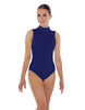Solid Lycra Tneck Sleeveless Keyhole Back Leotard