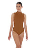 Solid Lycra Tneck Sleeveless Keyhole Back Leotard