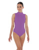 Solid Lycra Tneck Sleeveless Keyhole Back Leotard