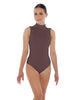 Solid Lycra Tneck Sleeveless Keyhole Back Leotard