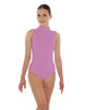 Solid Lycra Tneck Sleeveless Keyhole Back Leotard