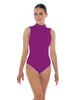 Solid Lycra Tneck Sleeveless Keyhole Back Leotard