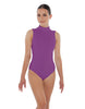 Solid Lycra Tneck Sleeveless Keyhole Back Leotard