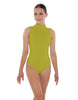 Solid Lycra Tneck Sleeveless Keyhole Back Leotard