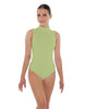 Solid Lycra Tneck Sleeveless Keyhole Back Leotard