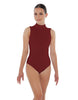 Solid Lycra Tneck Sleeveless Keyhole Back Leotard